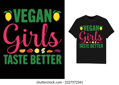 vegan girls test better Vegan T-Shirt svg