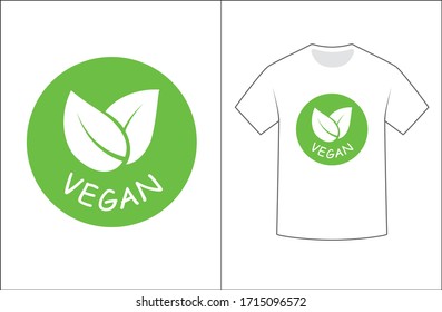 Vegan graphics design for t-shirt.