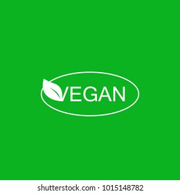 Vegan Green leaf or leaf graphic icon design, vector illustration. Healthy food logo.Herbal vegan logo.