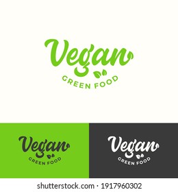 Vegan Green Logo For Restaurants