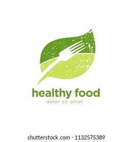 Vegan Green Nature Eco Restaurant Logo Design