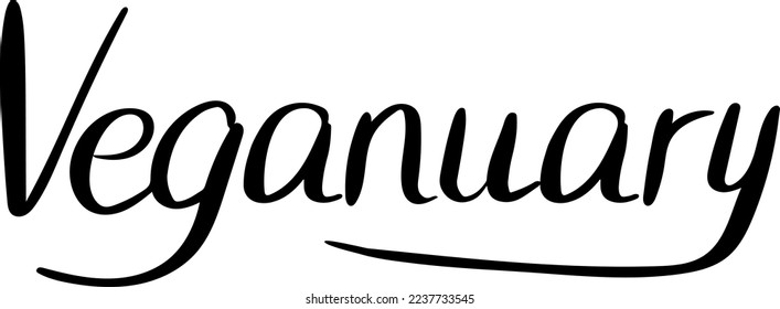 Vegan hand drawn black lettering. Vector isolated illustration