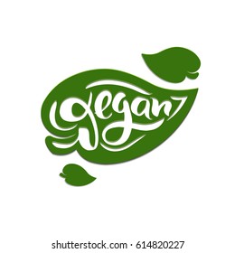 Vegan. Hand drawn organic lettering.