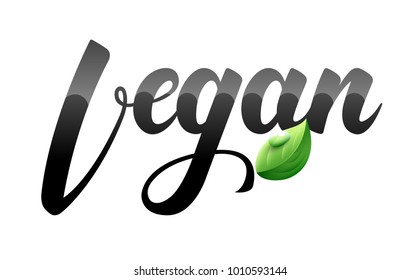 Vegan hand lettering design