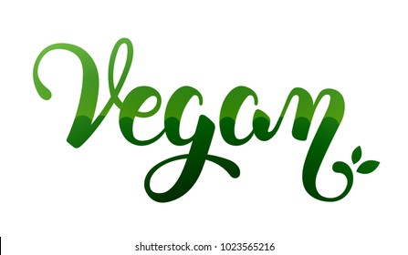 Vegan hand lettering design