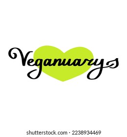 Ilustración vectorial verde del texto dibujado a mano. Ilustración de Calligraphy Vegan