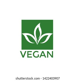 Vegan icon. Abstract leaf set isolated on white background.