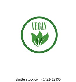 Vegan icon. Abstract leaf set isolated on white background.