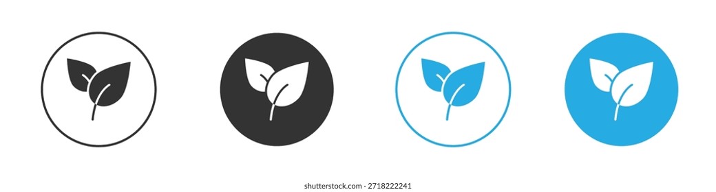 Ícone vegano para app e web design. Ilustração de elemento simples.