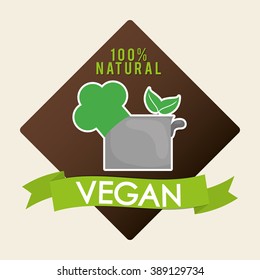 Vegan icon  design 