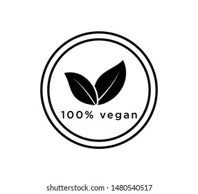 Vegan icon ,green leaf icon logo template