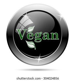 Vegan icon. Internet button on white background. EPS10 vector 