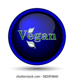 Vegan icon. Internet button on white background. EPS10 vector