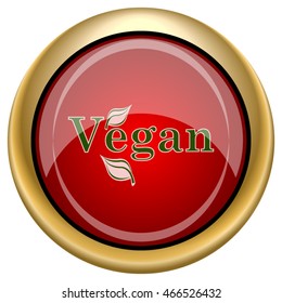 Vegan icon. Internet button on white background. EPS10 vector.
