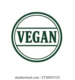 Vegan icon logo seal vector on white background
Vector stamp icon