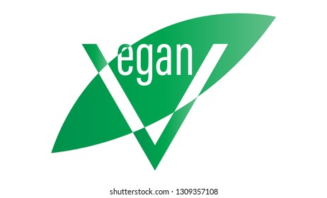 Vegan icon. Vegan logo vector design