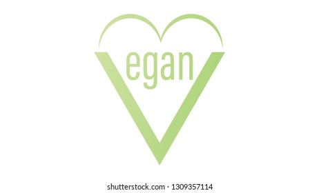 Vegan icon. Vegan logo vector design