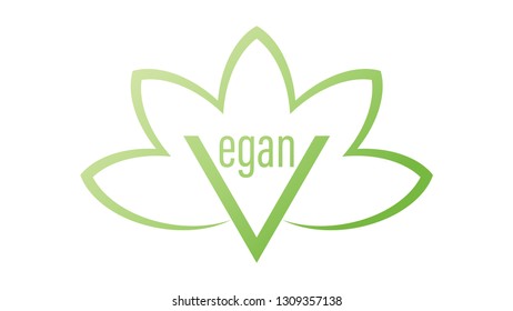 Vegan icon. Vegan logo vector design
