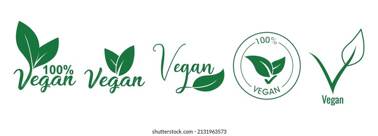 vegan icon, logo vector illustration