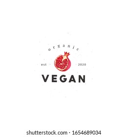 Vegan icon. Minimal vector logotype. Can use for logo,company identity,emblem,packaging,web.