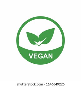 Vegan icon. Natural symbol. Vector