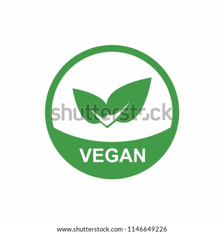 Vegan icon. Natural symbol. Vector
