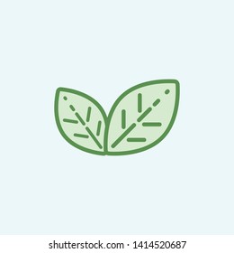 Vegan icon. New trendy style vegan icon vector graphic illustration. New in trend. Line art. Illustration.