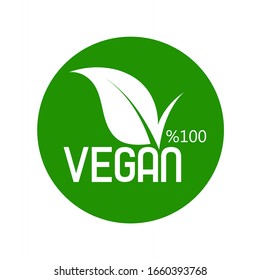 vegan icon on white background