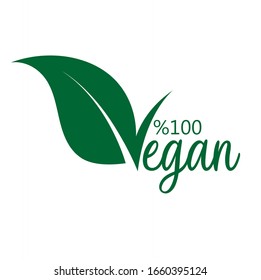 vegan icon on white background
