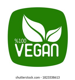 vegan icon on white background