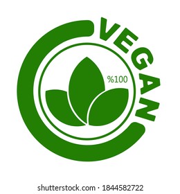 Icono vegano en fondo blanco	