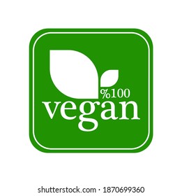 vegan icon on white background