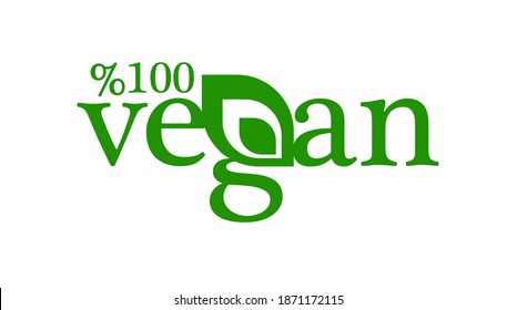 vegan icon on white background