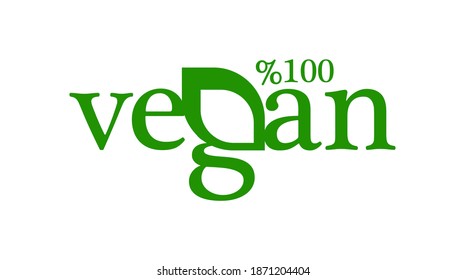 vegan icon on white background