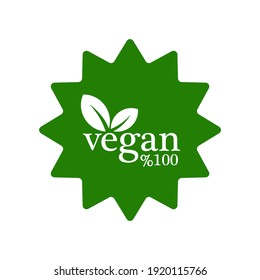 vegan icon on white background