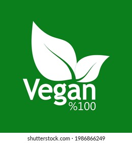 vegan icon on white background