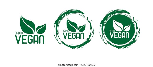 vegan icon on white background