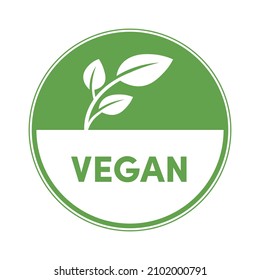 Vegan Icon on a white background.