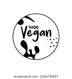 Icono vegano en fondo blanco