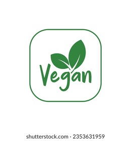vegan icon on white background