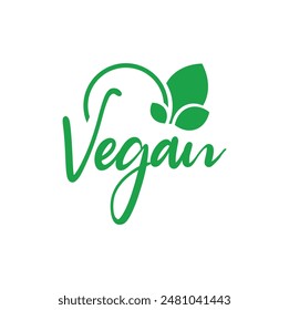 vegan icon on white background