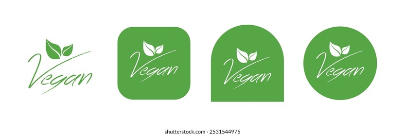 vegan icon on white background