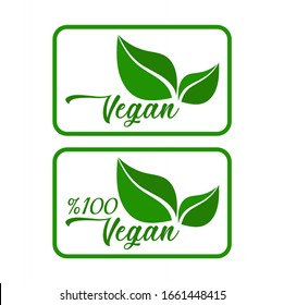 vegan icon set on white background