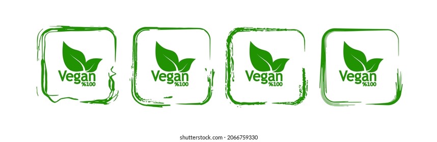 Icono vegano en fondo blanco