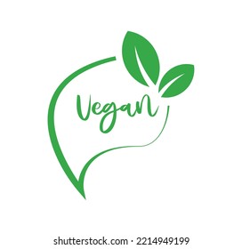 Icono vegano en fondo blanco