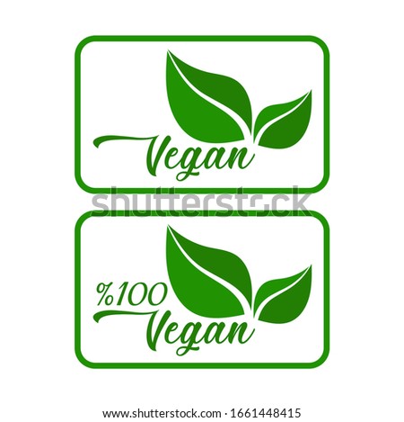 vegan icon set on white background