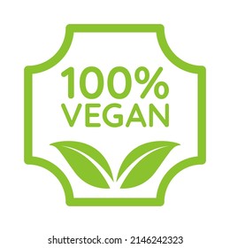 Vegan icon, sign for plant based products.