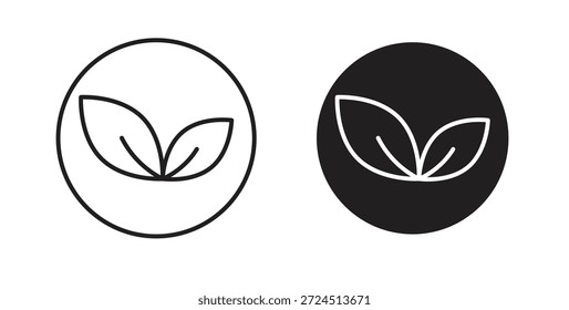 Icono vegano en elemento de logotipo abstracto de Diseño gráfico moderno de tendencia plana simple