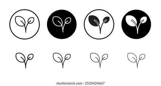 Vegan icon Simple thin outline