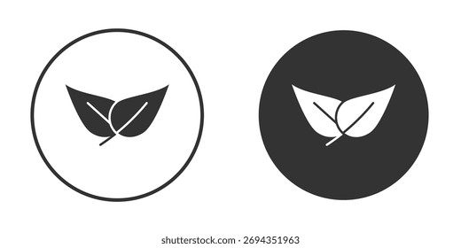 Ícone vegano. Ilustração de vetor simples. Conjunto de Ícones de Silhueta.